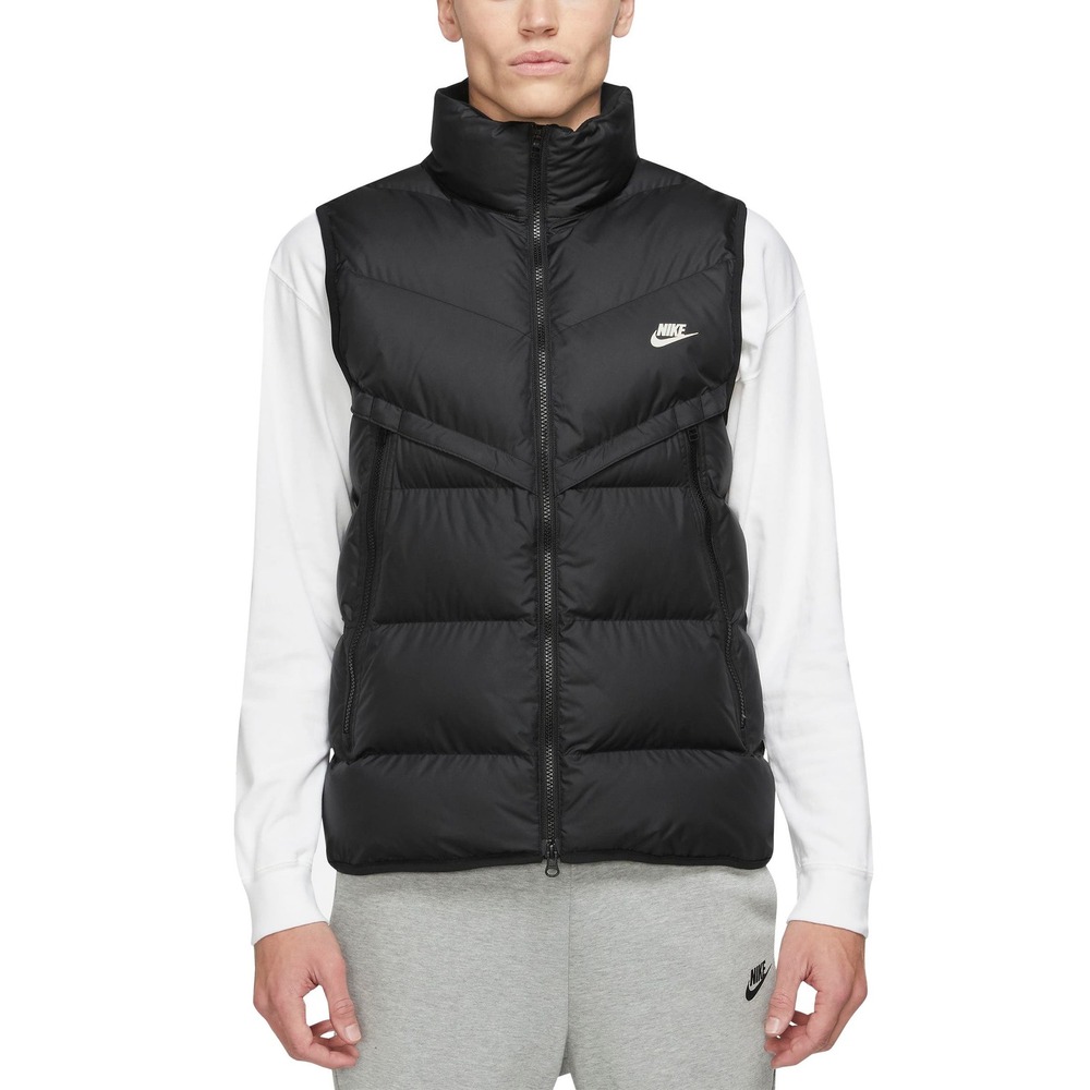 Nike Storm-FIT Men Black Puffer Vest Windrunner Quilted Full Zip XL